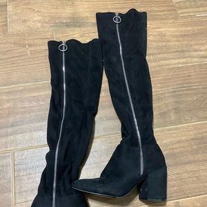Black knee high boots